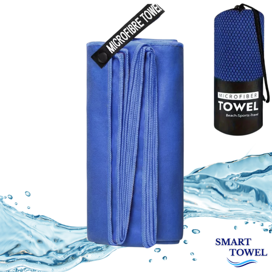 Serviette Microfibre Bleu Marine – Plage, Sport & Voyage | Ultra-Absorbante & Compacte | Smart Towel
