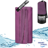 Serviette Microfibre Violette – Plage, Sport & Voyage | Ultra-Absorbante & Compacte | Smart Towel